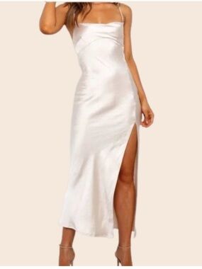 Petal & Pup Champagne Satin Dress Size 8